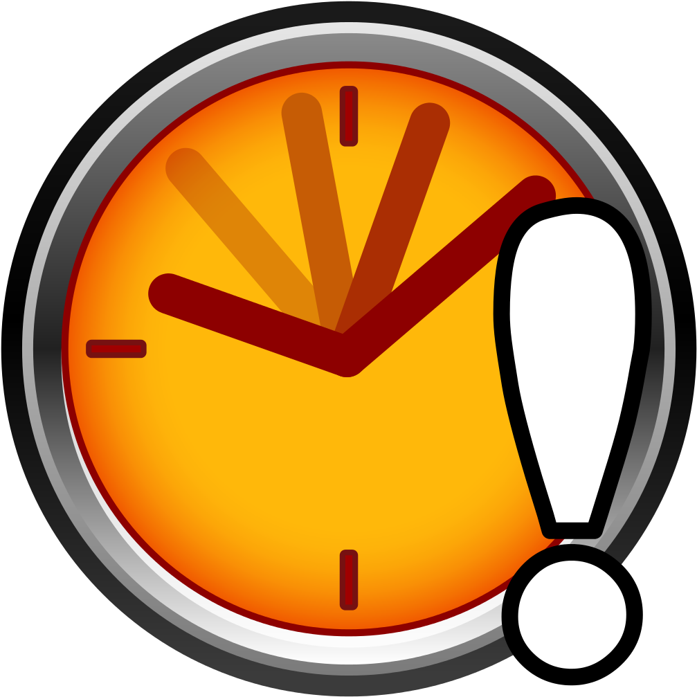 Urgent Time Concept Clock Icon PNG image