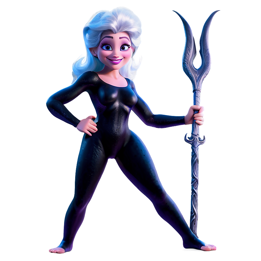 Ursula With Trident Png 06282024 PNG image