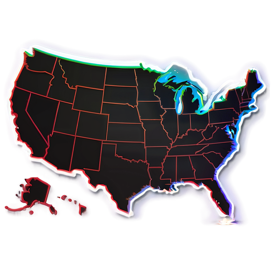 Us Map Outline For Home Decor Png 93 PNG image