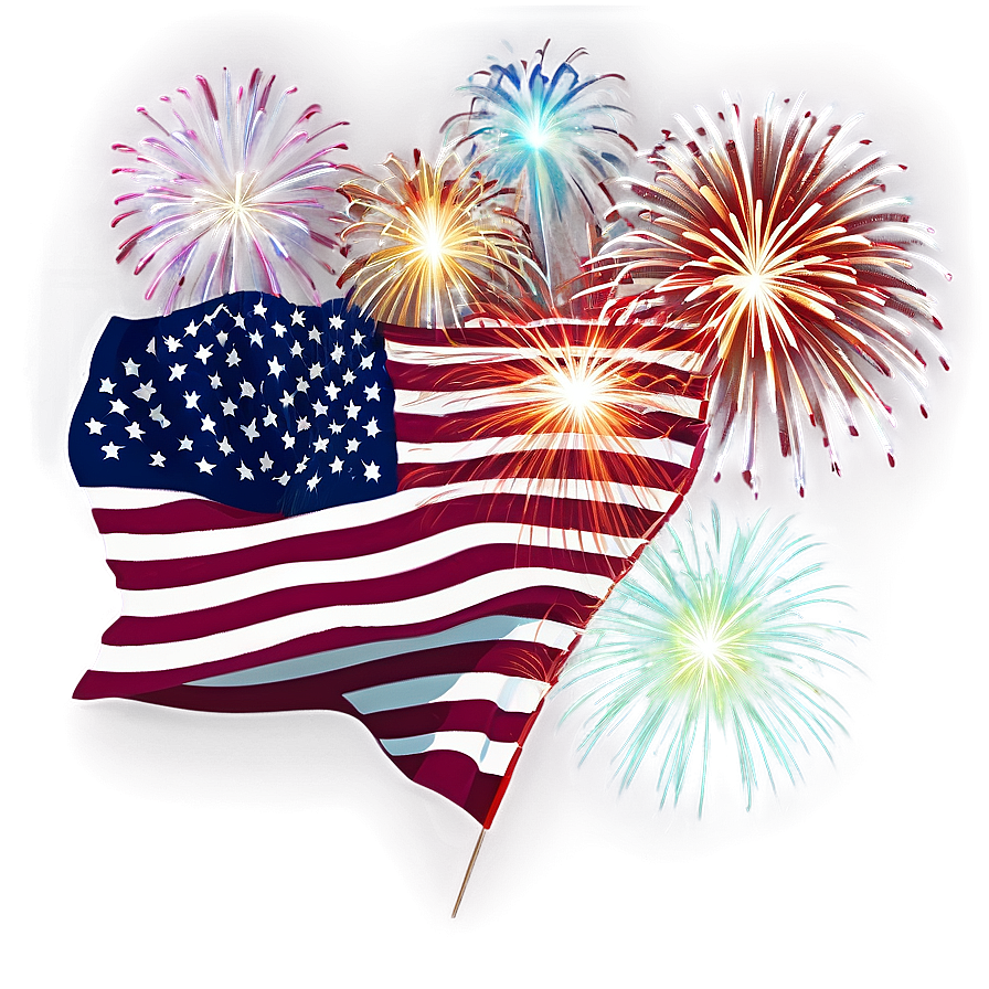 Usa Independence Day Fireworks Png Dye22 PNG image