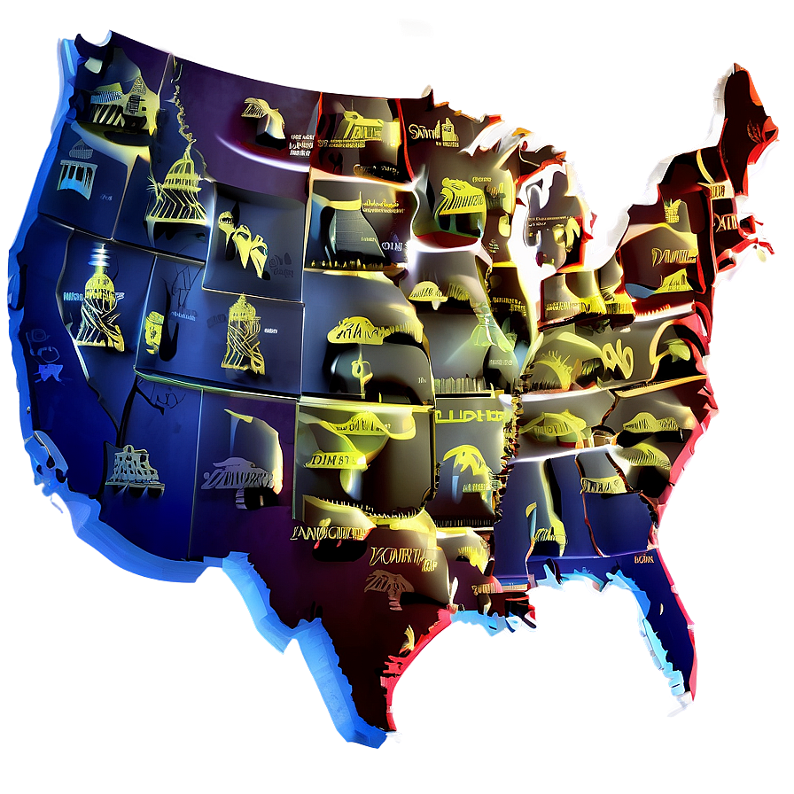 Usa Map Silhouette Png Chh PNG image