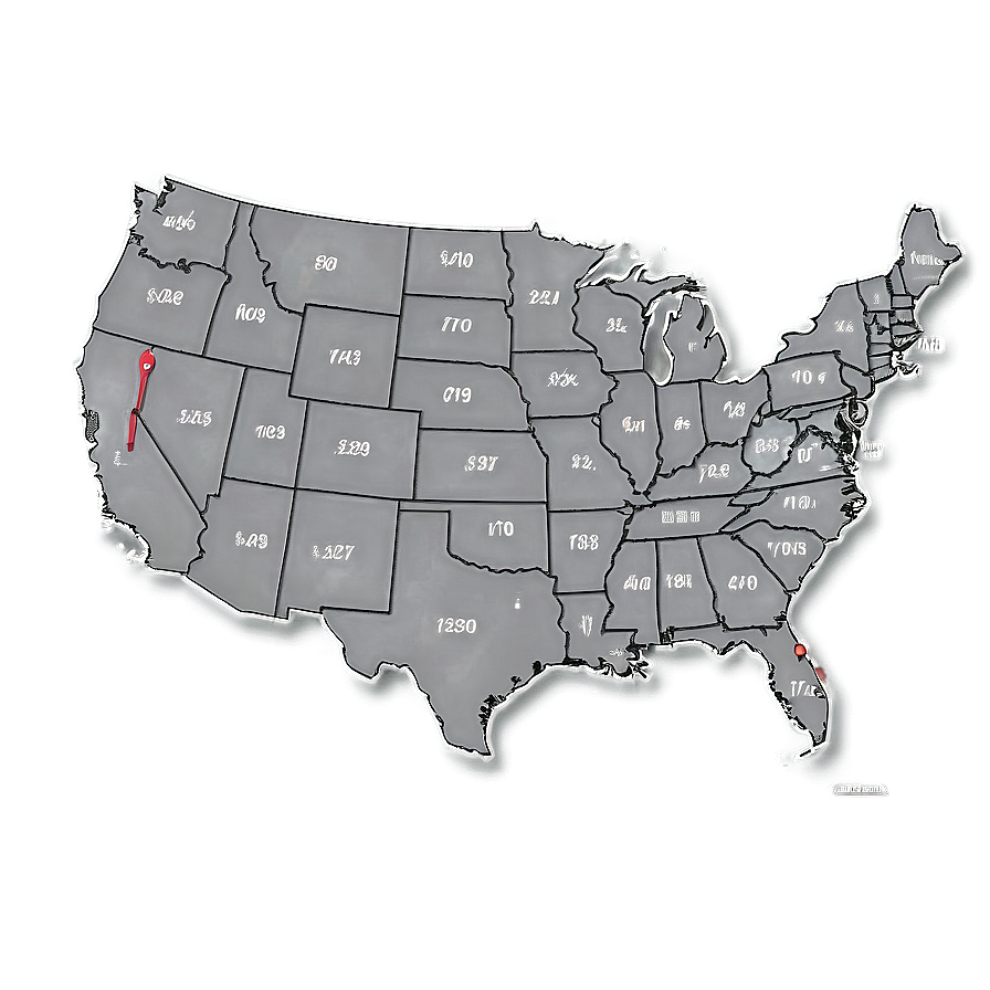 Usa Map With Area Codes Png 05252024 PNG image