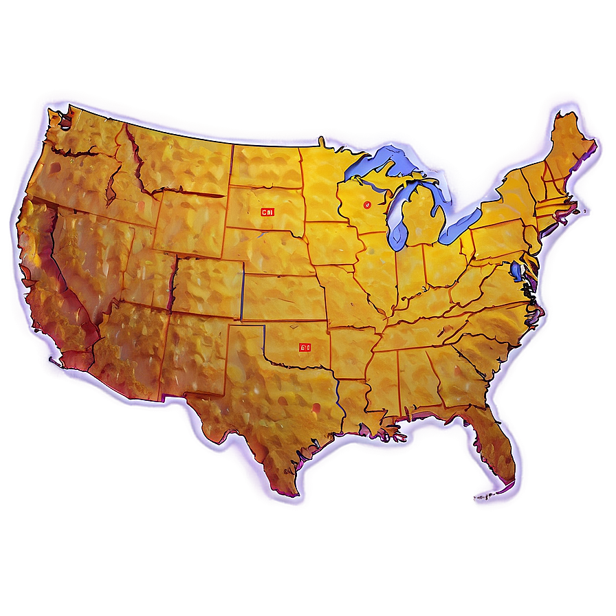 Usa Map With Mountains Png Jpj PNG image