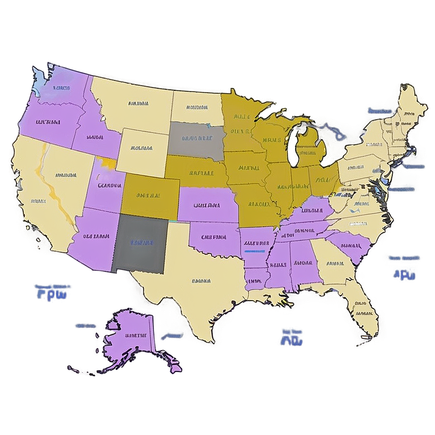 Usa Map With Territories Png Kwt45 PNG image