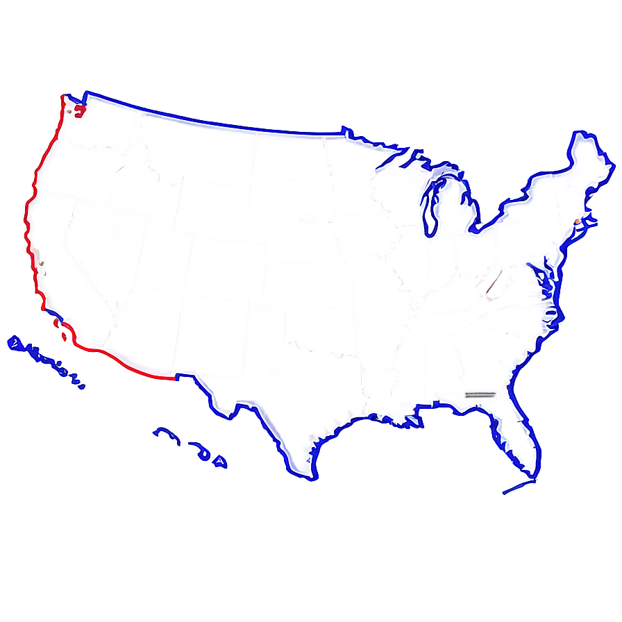 Usa Outline Clipart Png Mie69 PNG image