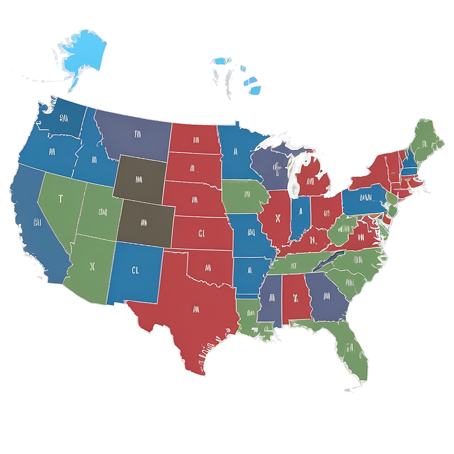 Usa Outline For Geography Png 06282024 PNG image