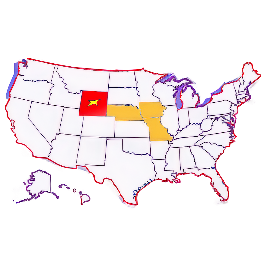 Usa Outline With States Png 28 PNG image