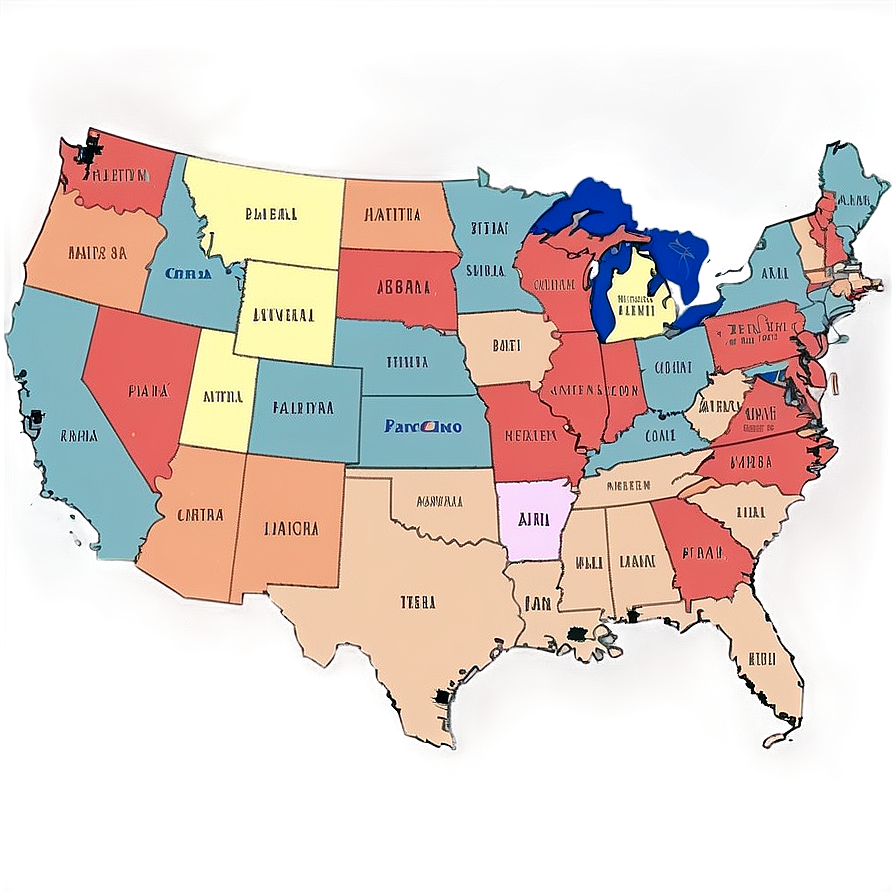 Usa State Capitals Map Png Dih88 PNG image