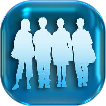 User Group Icon Blue PNG image
