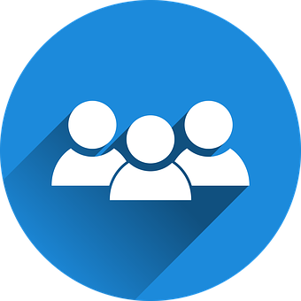 User Group Icon Blue Background PNG image