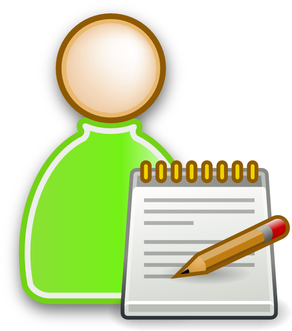 User Iconwith Notepadand Pencil PNG image