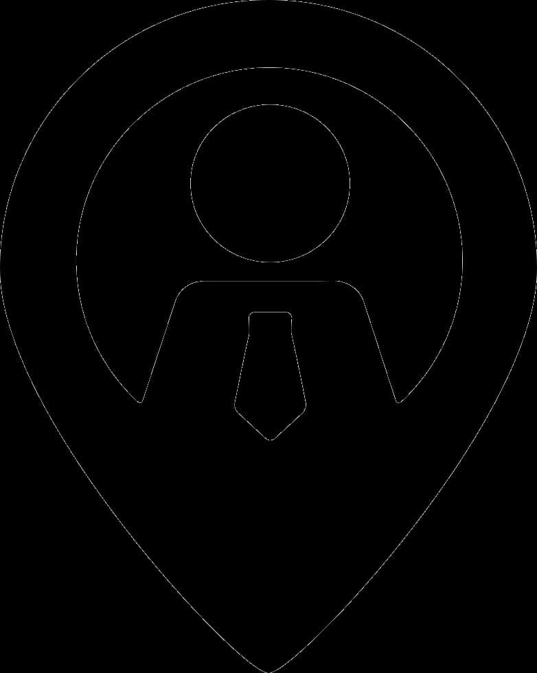 User Location Iconwith Tie PNG image