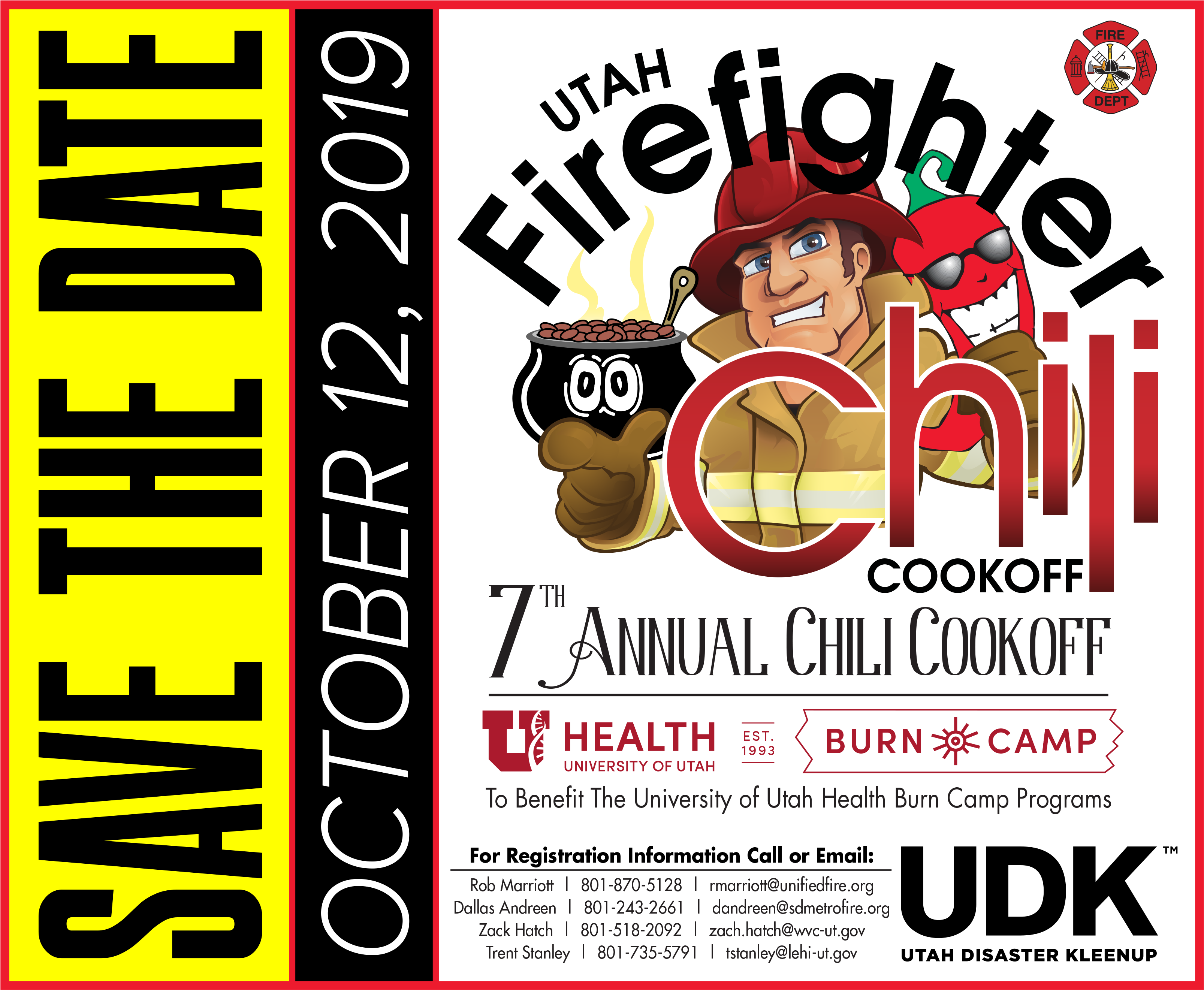 Utah Firefighter Chili Cookoff Poster2019 PNG image