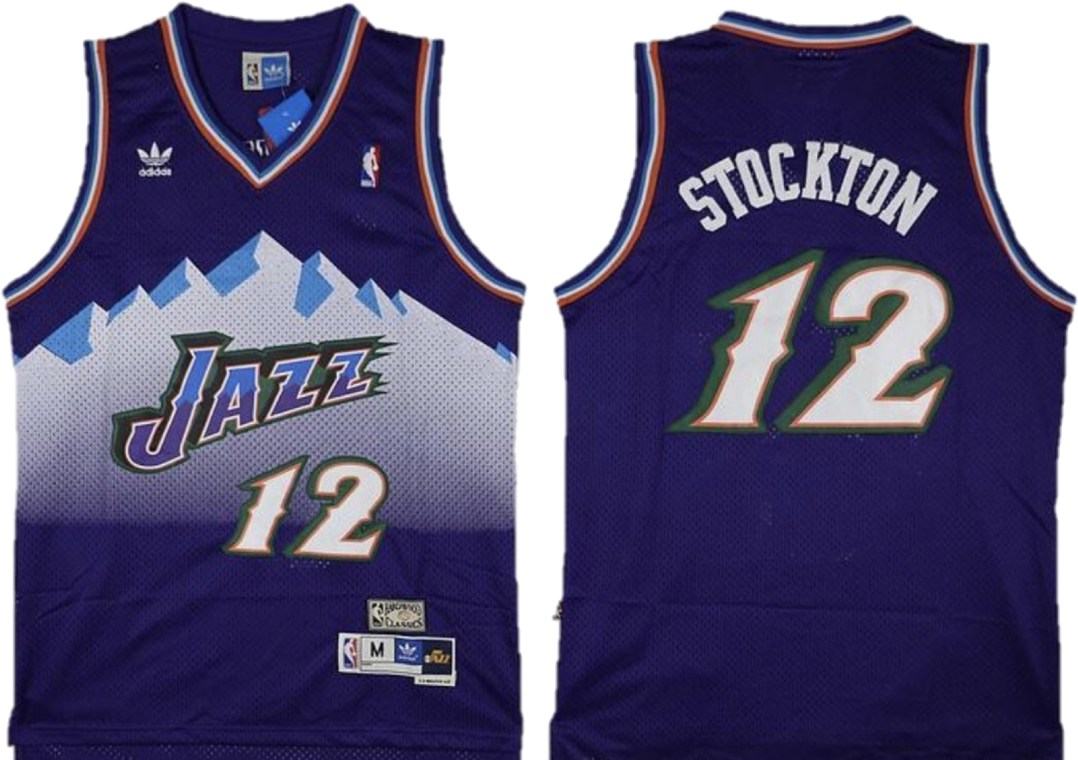 Utah Jazz Stockton12 Jersey PNG image