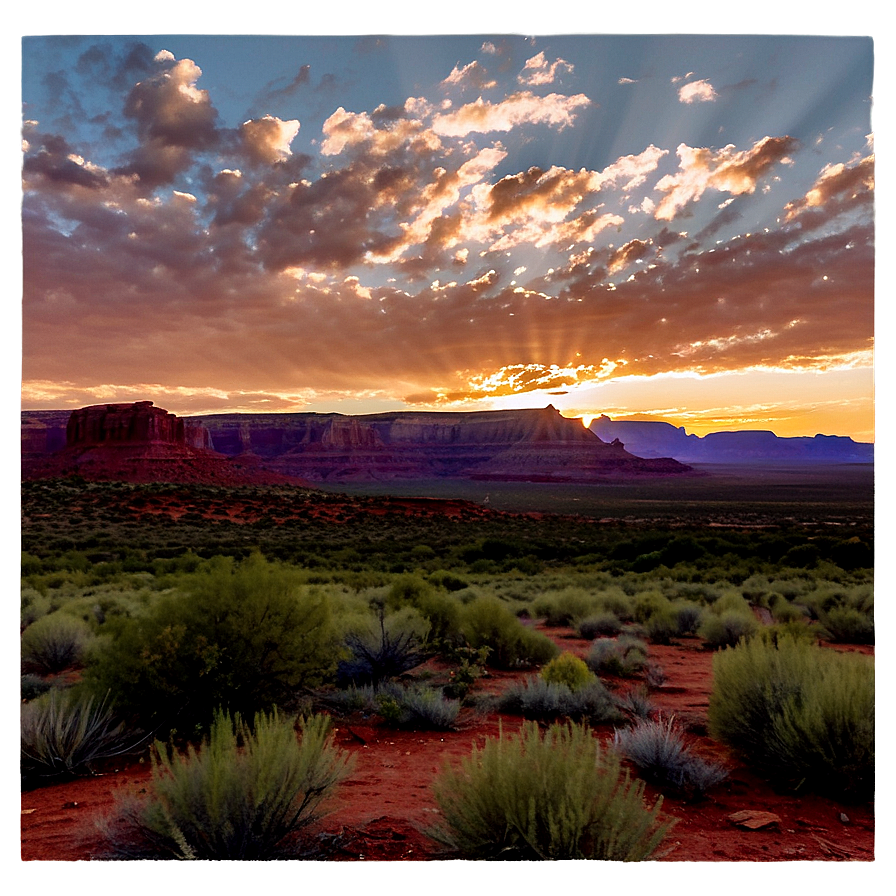 Utah Valley Of The Gods Sunset Png Yus PNG image