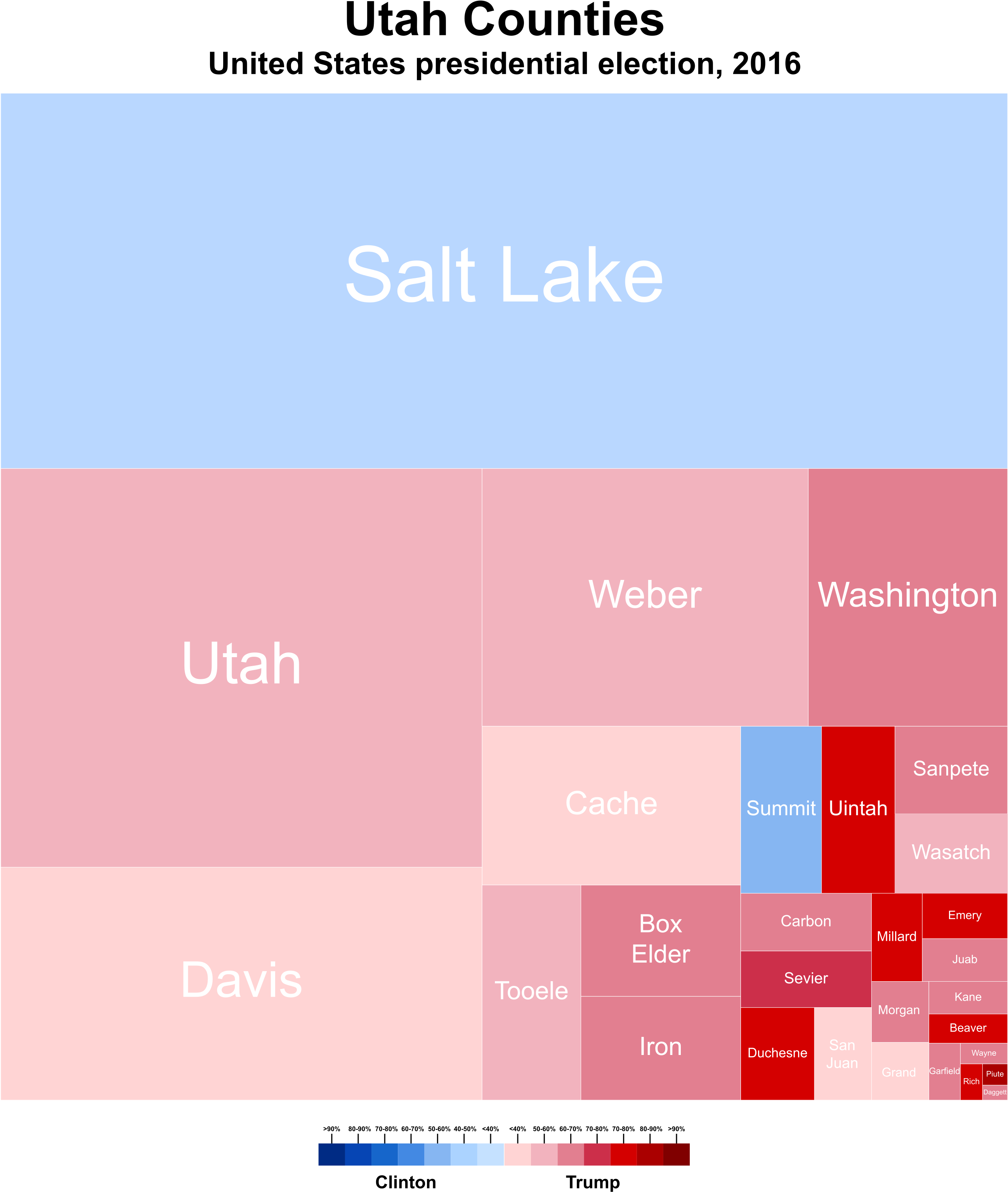 Utah2016 Presidential Election County Results PNG image