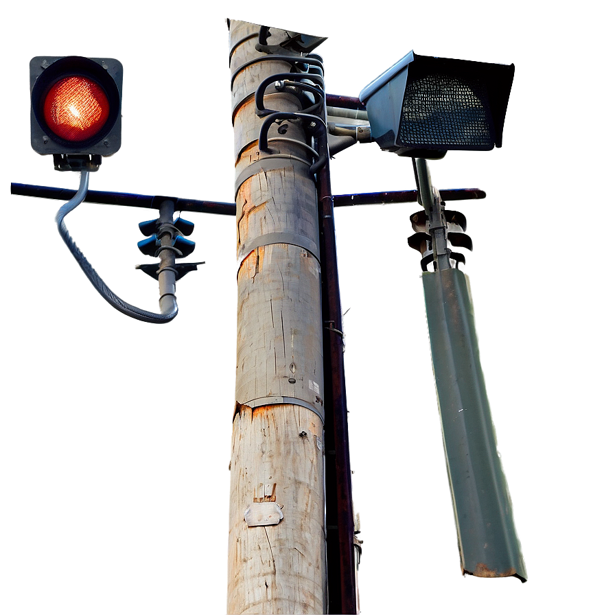 Utility Pole With Emergency Alert Siren Png Lwy PNG image