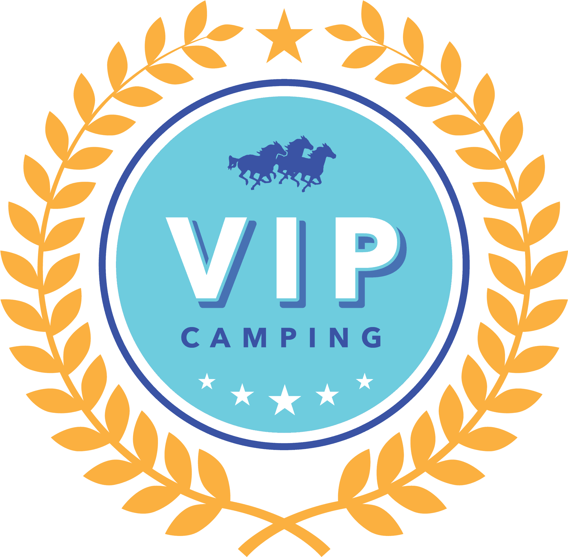 V I P Camping Logo Design PNG image