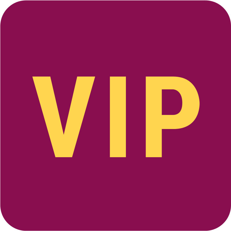 V I P Golden Texton Maroon Background PNG image