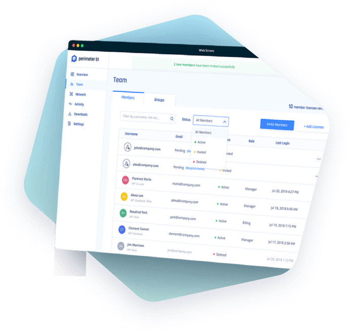 V P N Management Software Interface PNG image