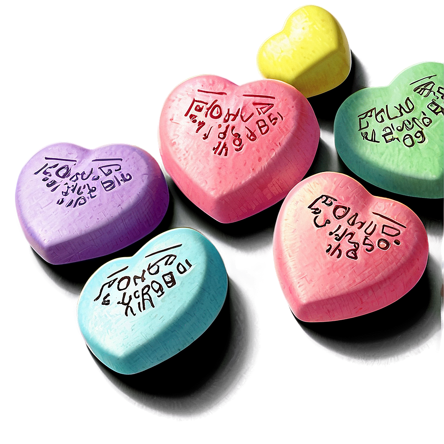 Valentine Conversation Hearts Png Dmo PNG image