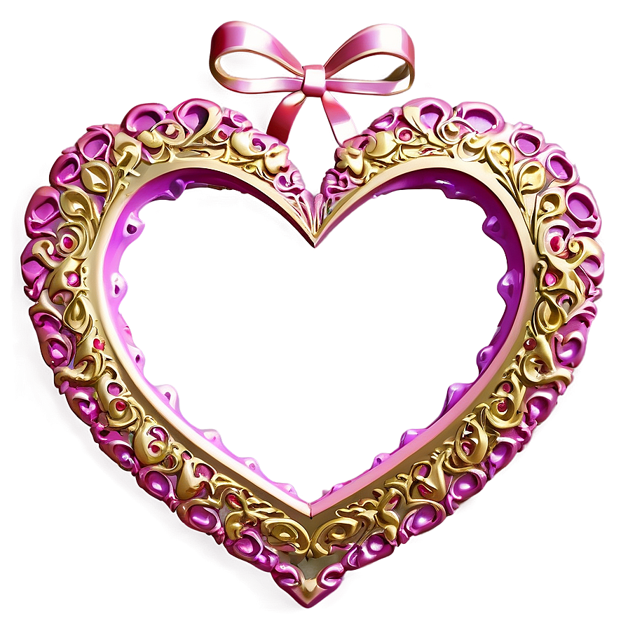 Valentine Heart Border Png 06262024 PNG image