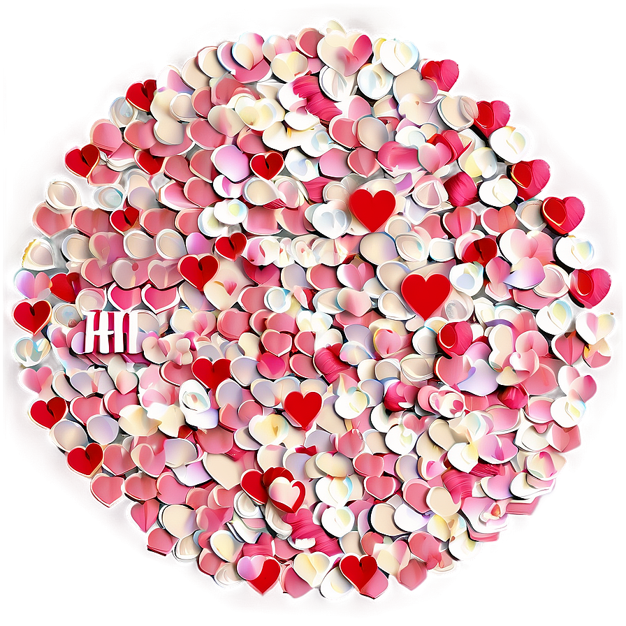 Valentine Heart Confetti Png 29 PNG image