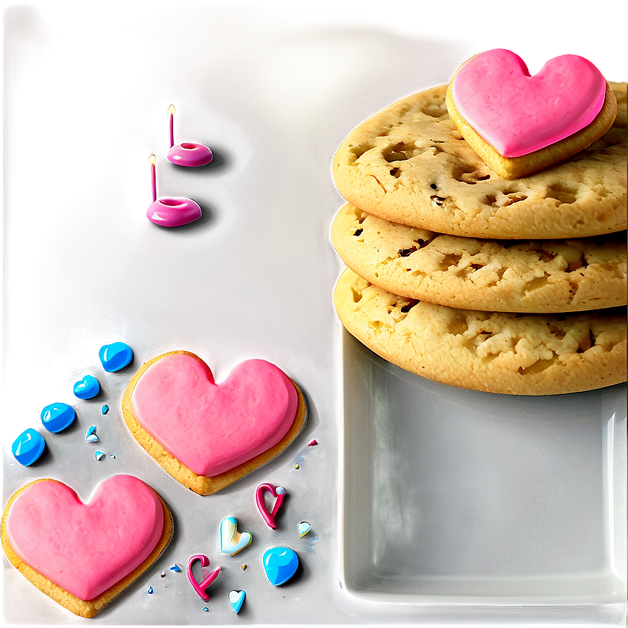 Valentine Heart Cookies Png Kki54 PNG image