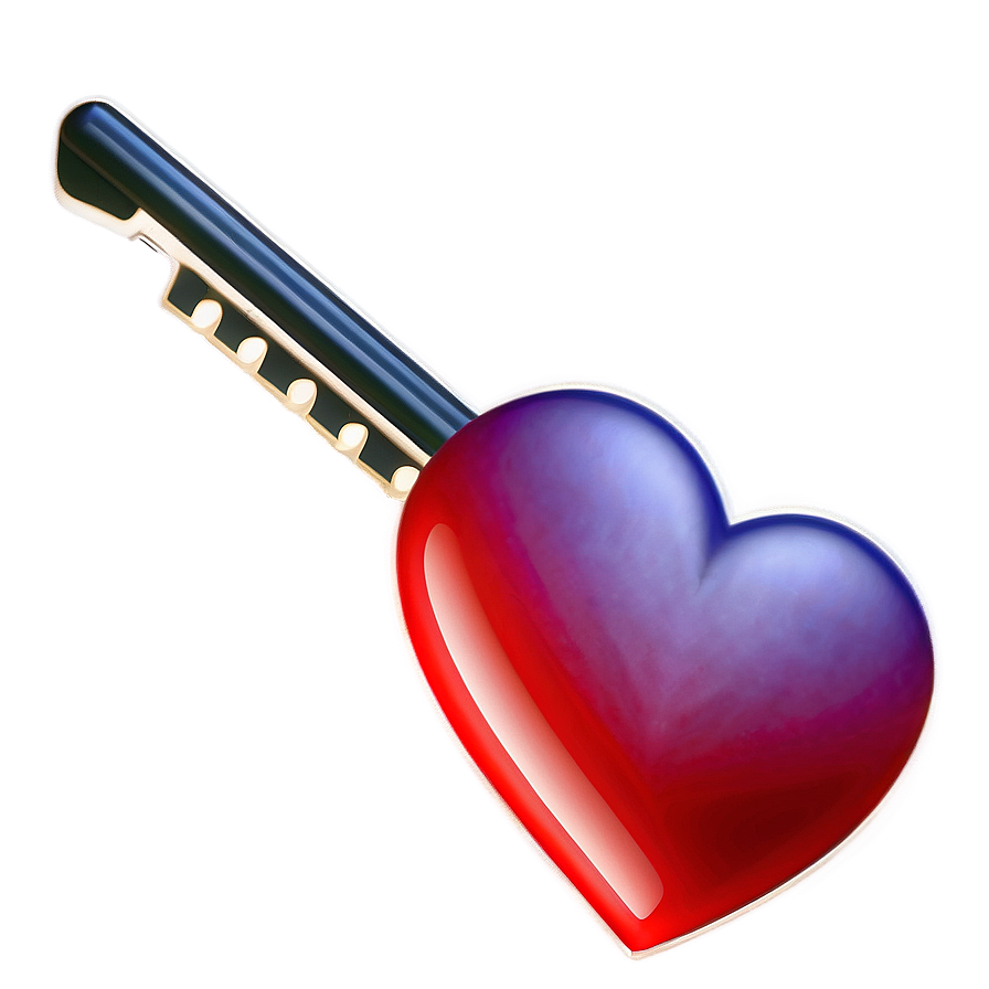 Valentine Heart Key Png 06262024 PNG image