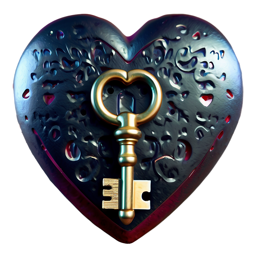 Valentine Heart Key Png Ihl PNG image