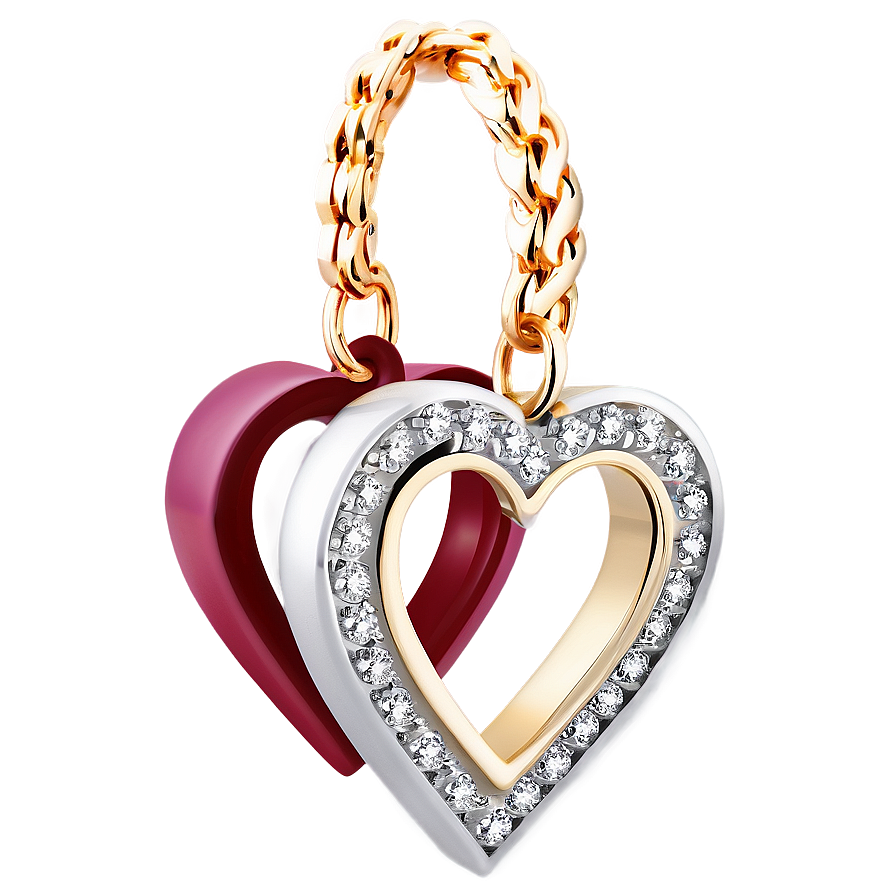 Valentine Heart Necklace Png 06262024 PNG image