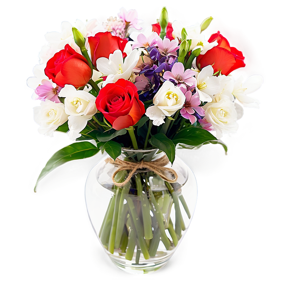 Valentine's Day Flowers In Vase Png Ftb11 PNG image