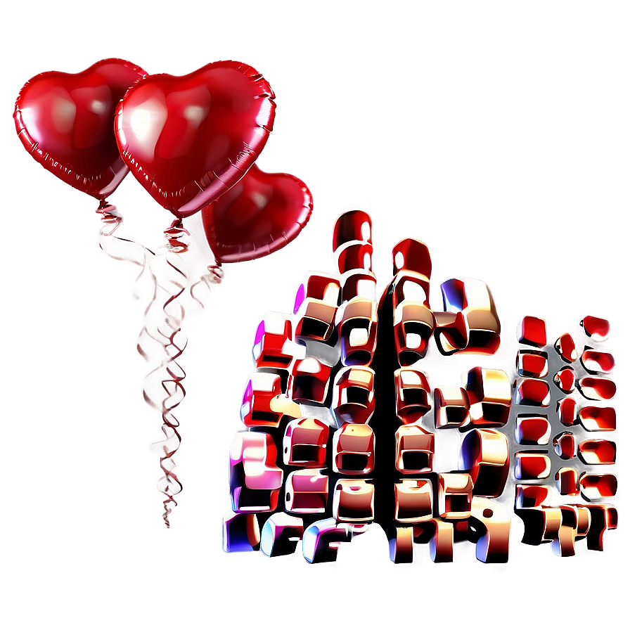 Valentine's Day Red Balloons Png 97 PNG image