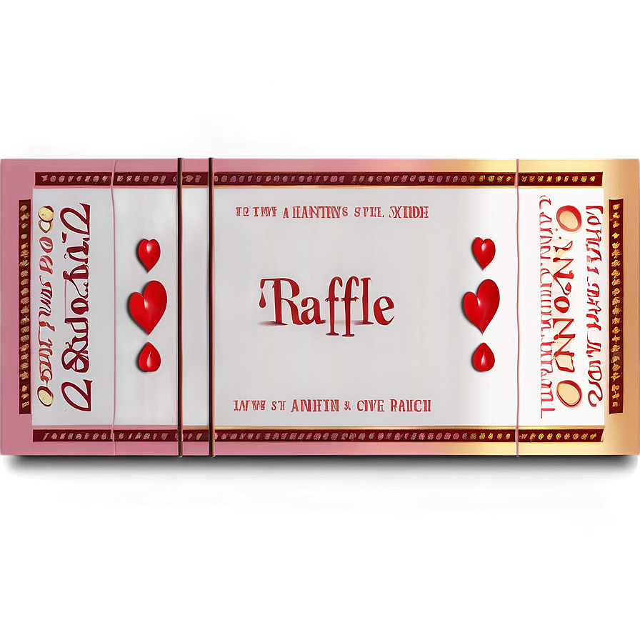 Valentine's Raffle Ticket Png Wye PNG image