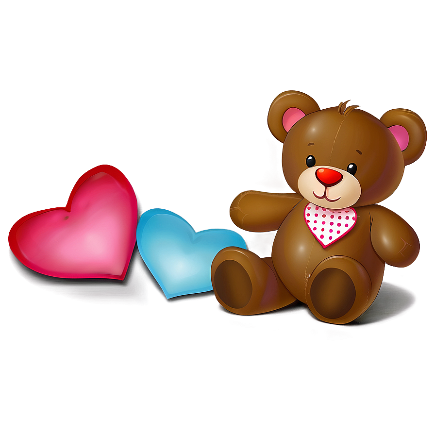 Valentine Teddy Bear Clipart Png 06282024 PNG image