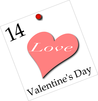 Valentines Day Calendar Reminder PNG image
