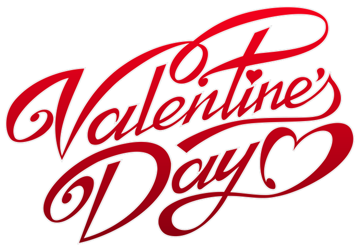 Valentines Day Calligraphy PNG image