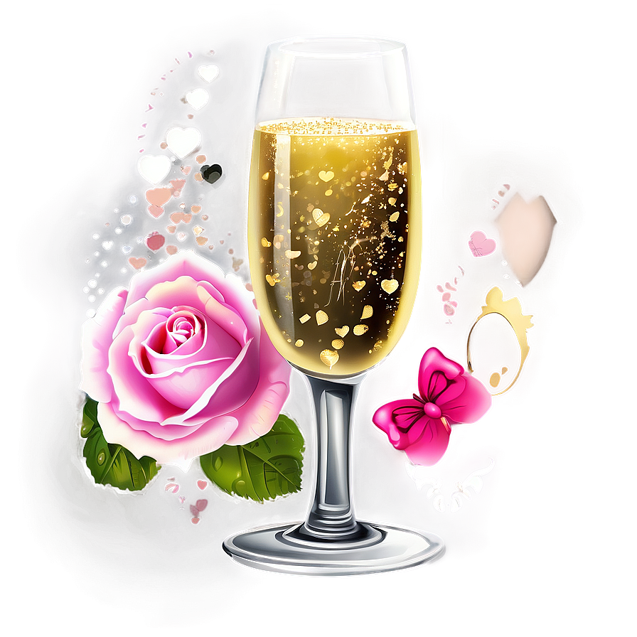 Valentines Day Champagne Png Xar54 PNG image