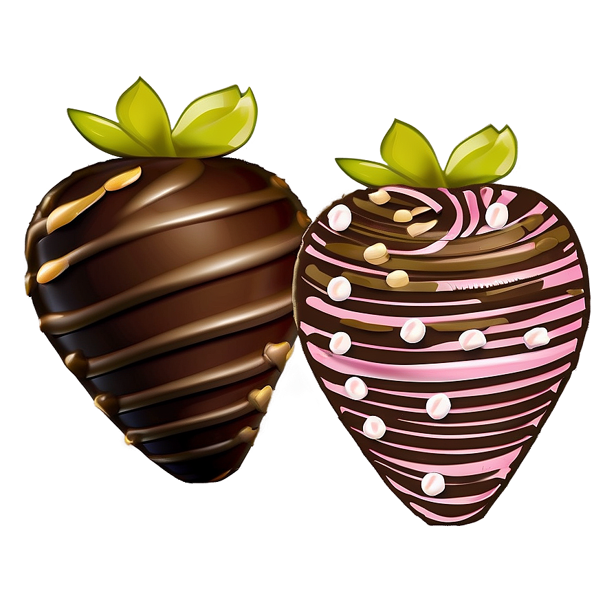 Valentines Day Chocolate Strawberries Png 18 PNG image