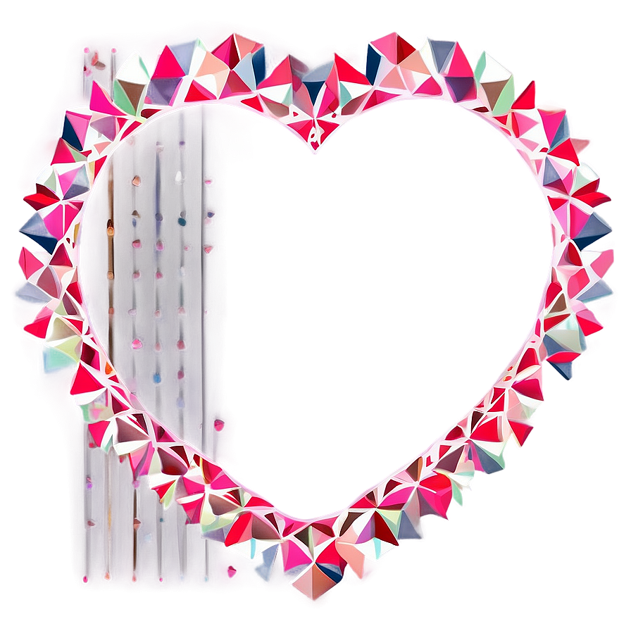 Valentines Day Geometric Border Png 21 PNG image