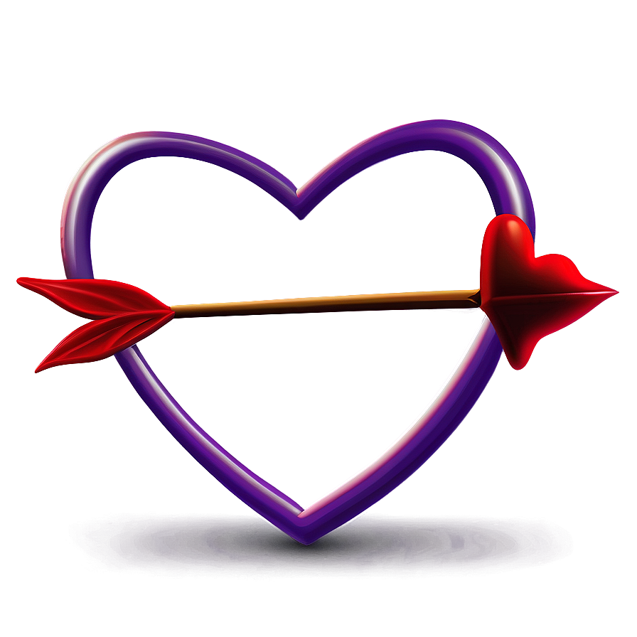 Valentines Day Heart Arrow Png 05212024 PNG image