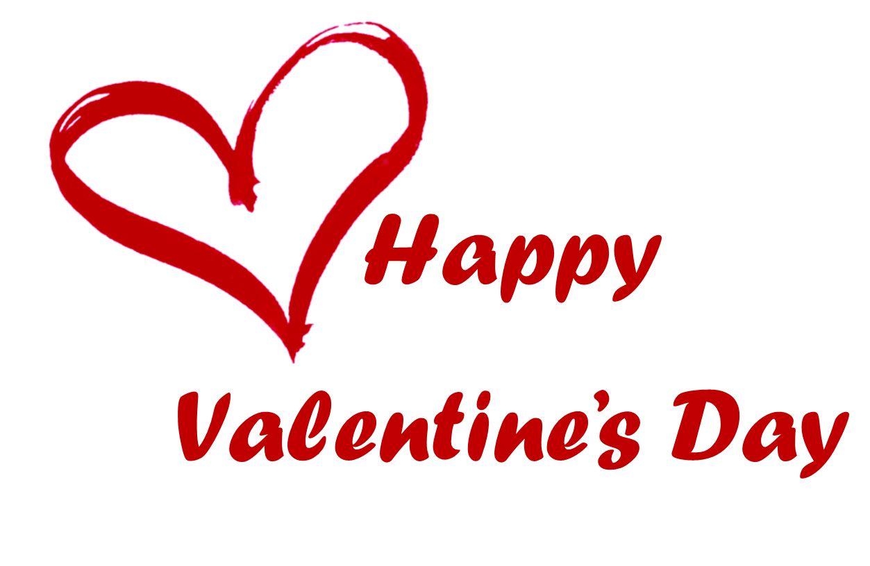 Valentines Day Heart Greeting PNG image