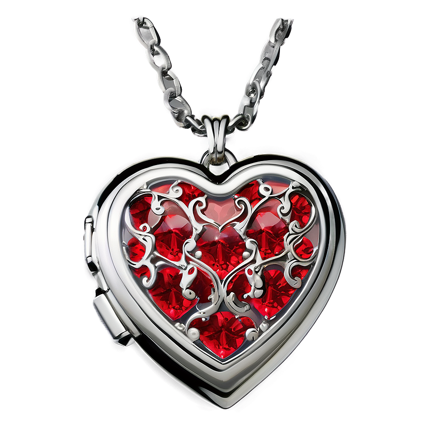 Valentines Day Heart Locket Png Mij PNG image