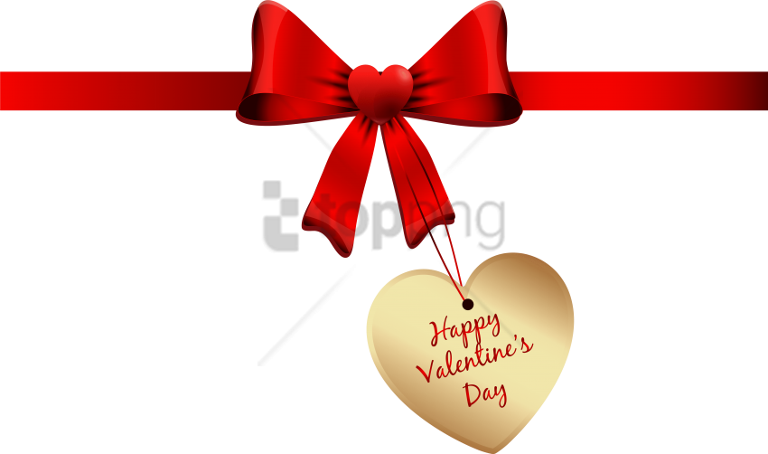 Valentines Day Heartand Bow PNG image