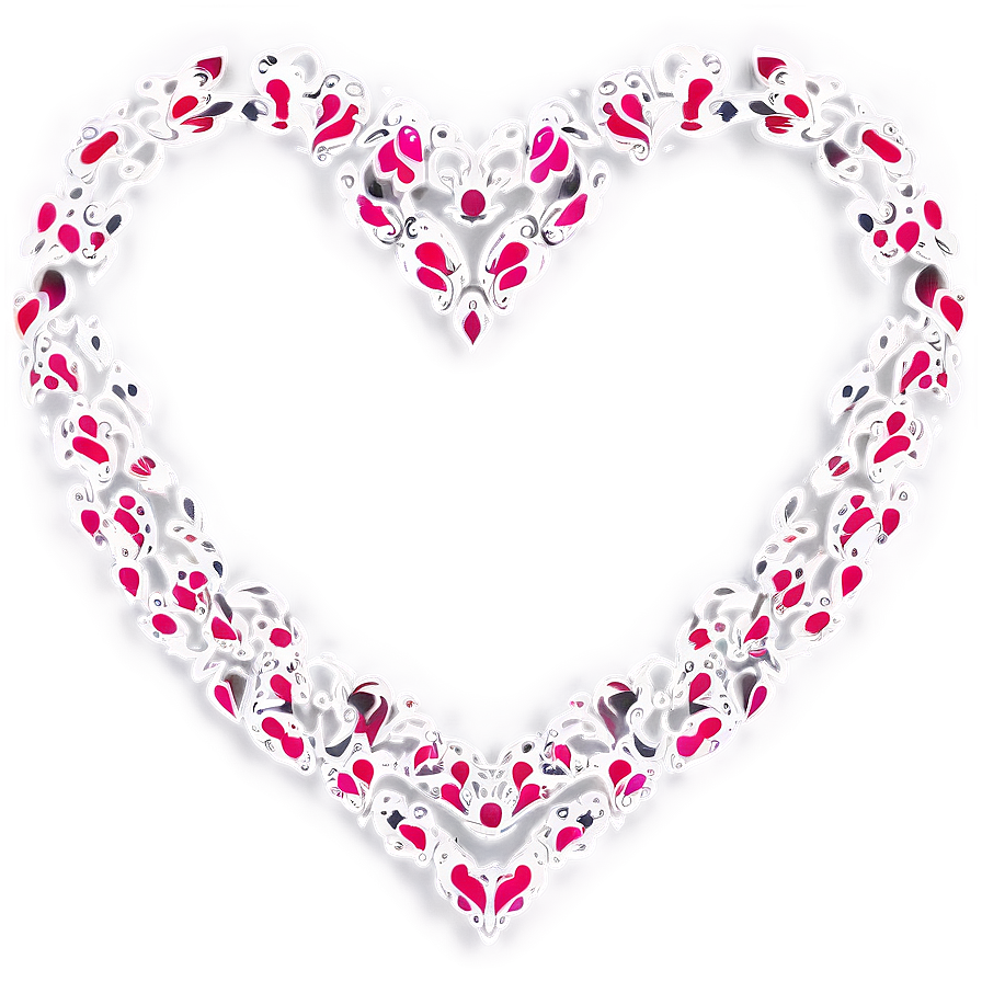 Valentines Day Hearts Border Png Gmj PNG image