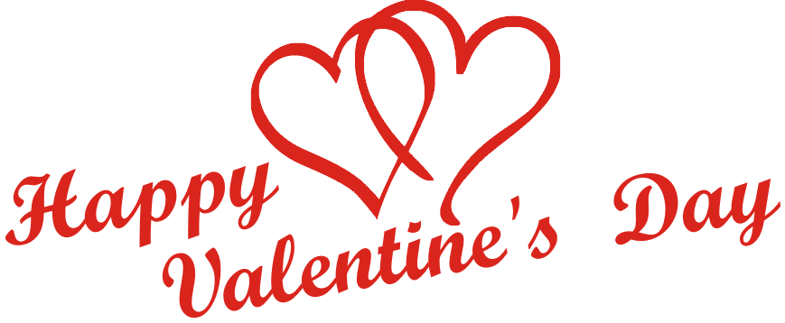 Valentines Day Heartsand Lettering PNG image