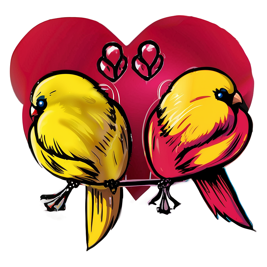 Valentines Day Love Birds Png 05212024 PNG image