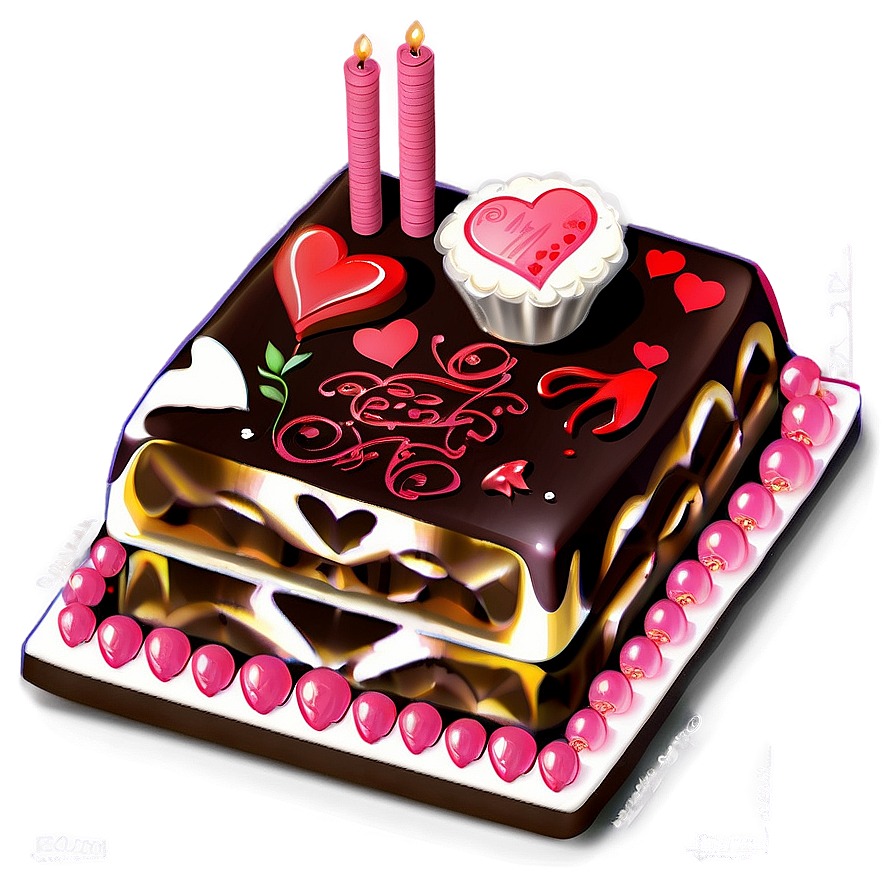 Valentines Day Love Cake Png 05212024 PNG image