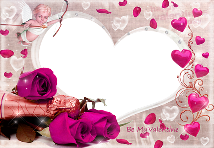 Valentines Day Love Frame PNG image