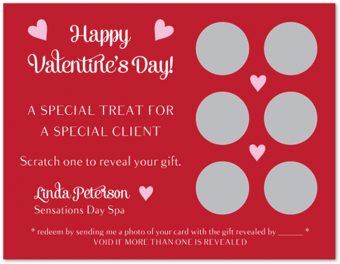 Valentines Day Special Treat Scratch Card PNG image